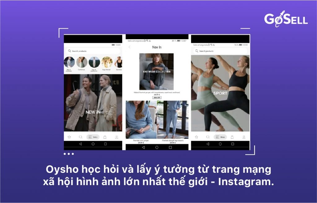 Biến app mua sắm thành một phiên bản mạng xã hội thu nhỏ như Oysho 