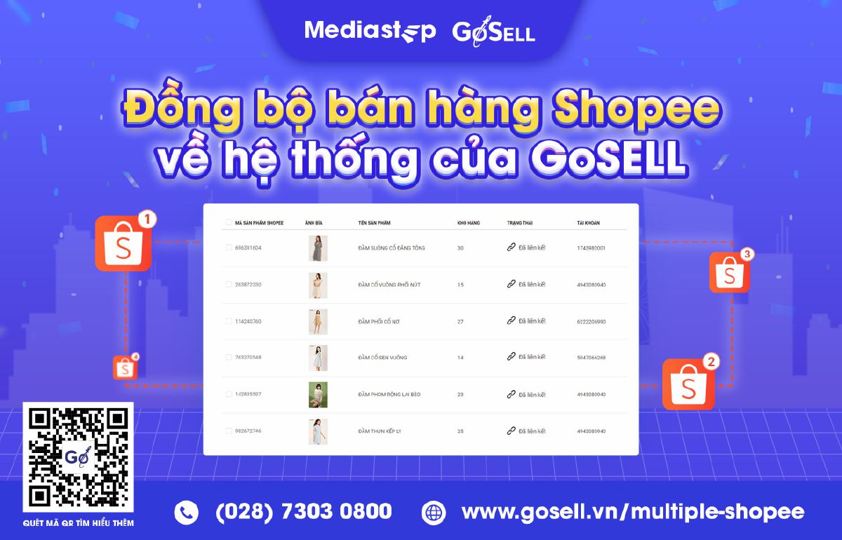 GoSELL hỗ trợ tăng trưởng bán hàng trên Shopee 