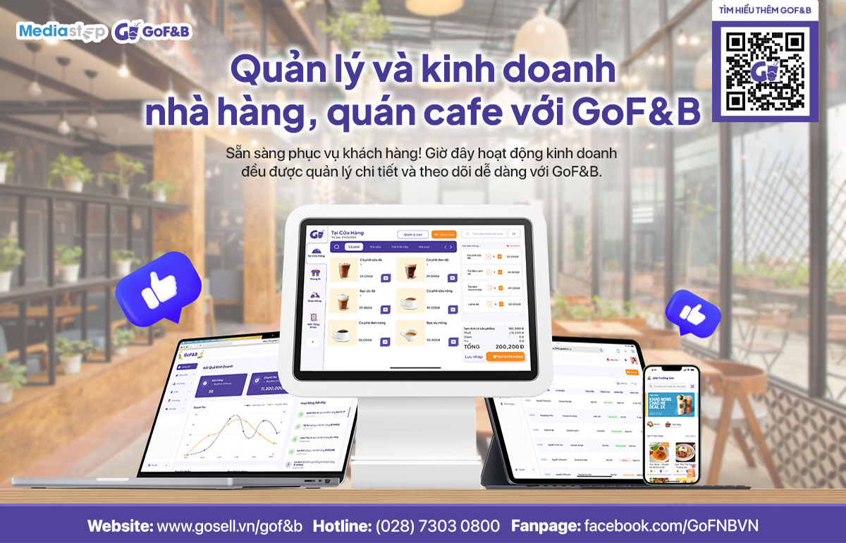 Quản lý quán cafe sân thượng với phần mềm GoF&B