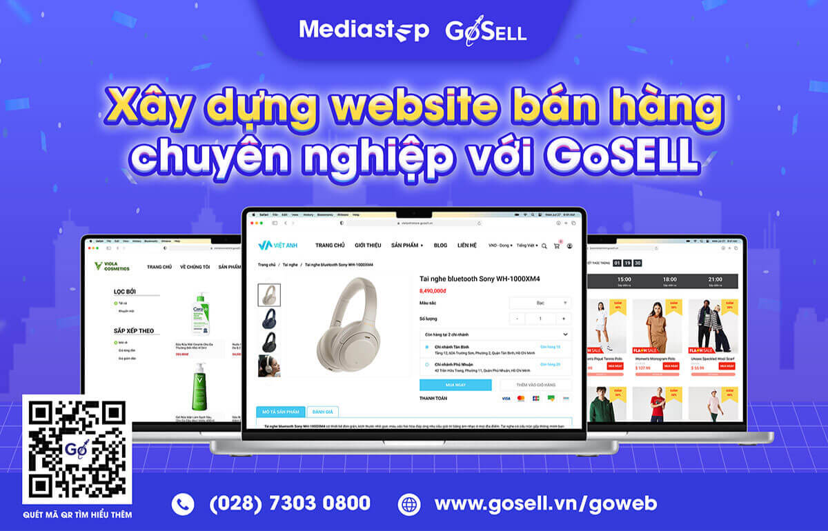 Thiết kế website chuyên nghiệp, tối ưu trải nghiệm của người dùng với giải pháp GoWEB của GoSELL