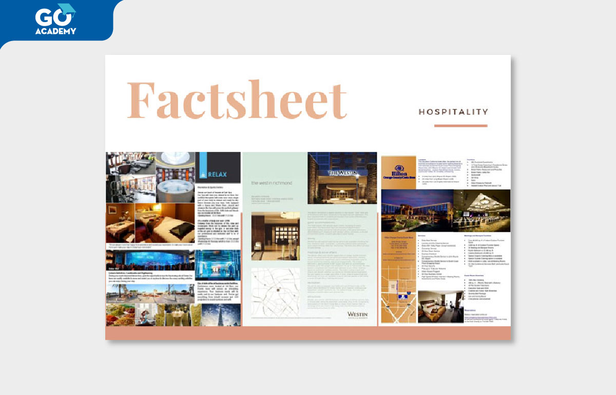 Fact sheet trong kinh doanh khách sạn là gì?