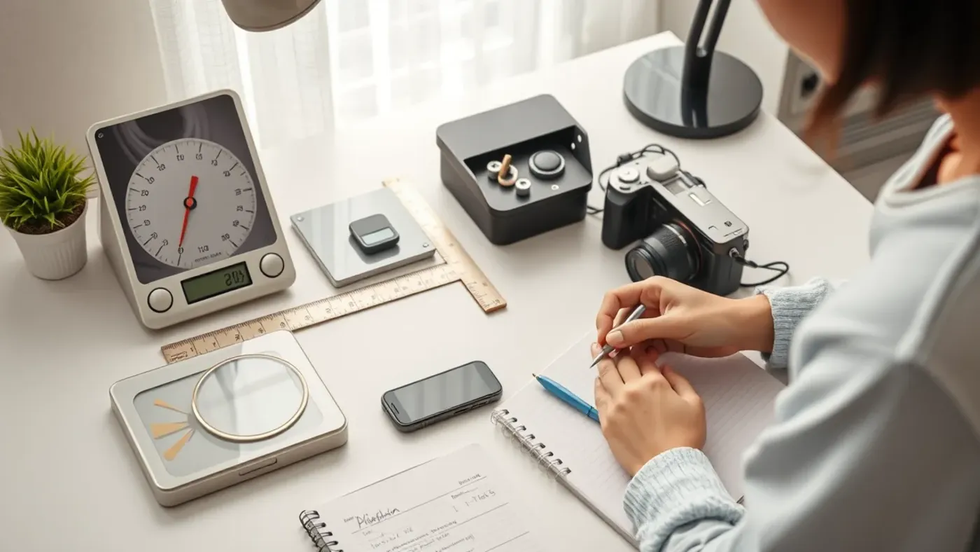 người viết đo và chụp sản phẩm thực tế